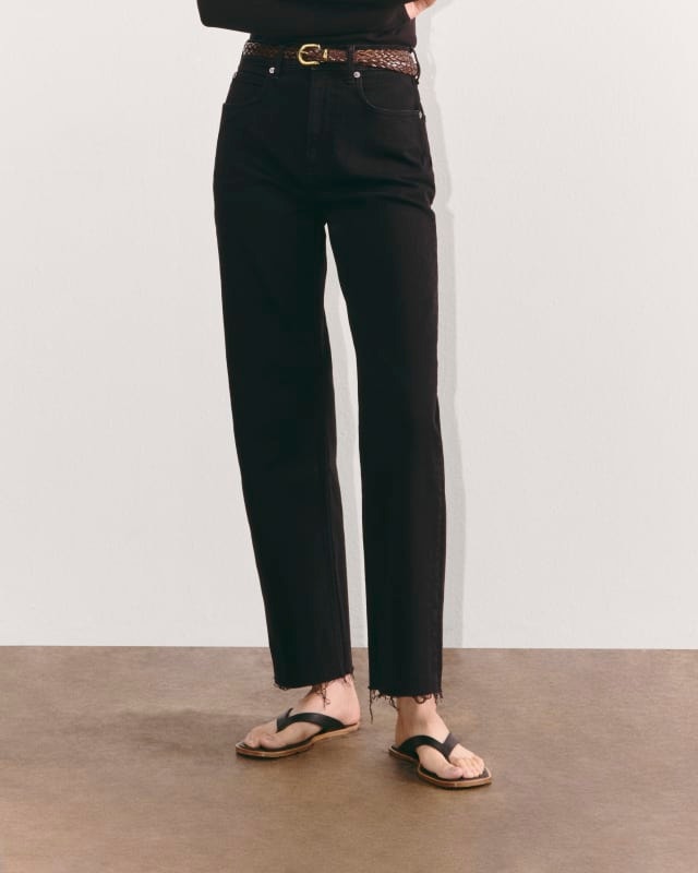 Everlane The Way-High Jean In Coal Black 24 Tall Nwt